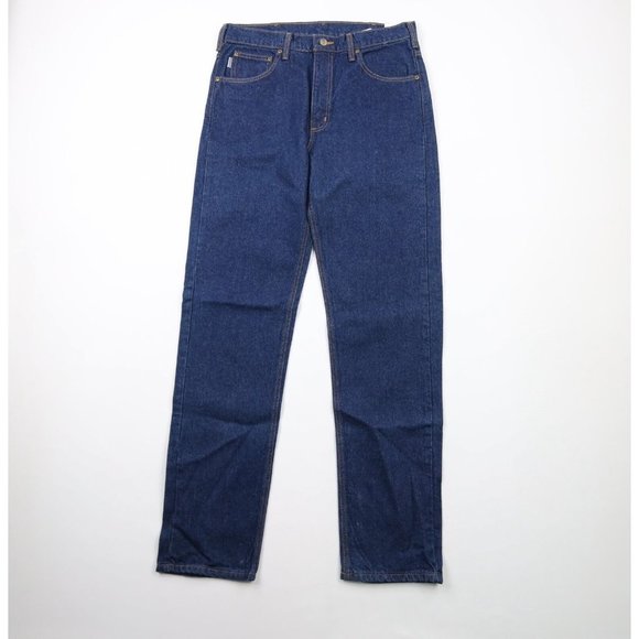 NOS Vintage Carhartt Mens 34x36 Spell Out Traditional Fit Tapered Leg Jeans USA